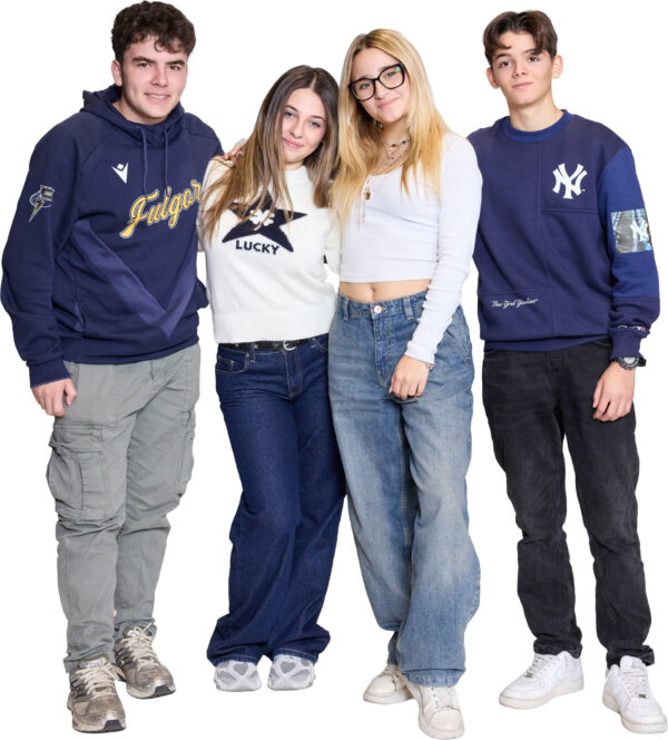 Simone, Emma, Anna & Pietro, IV anno · Liceo Classico